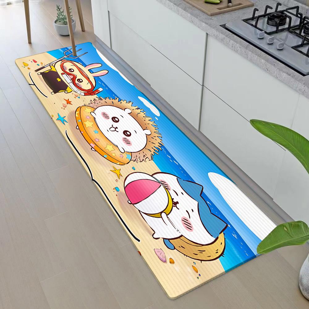 Entrance Front Door Doormat Anime Chiikawas Non-slip Kitchen Rug Living Room Rugs Balcony Bathroom Foot Mat Floor Mats Carpet