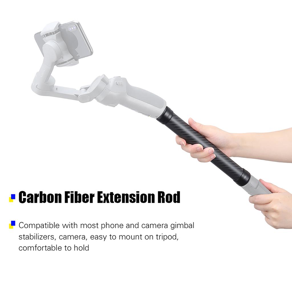 Universal Cabron Fiber Extension Rod 23.6cm with Universal 1 4 Screw for Camera Gimbal Stabilizer Phone Clamp Holder
