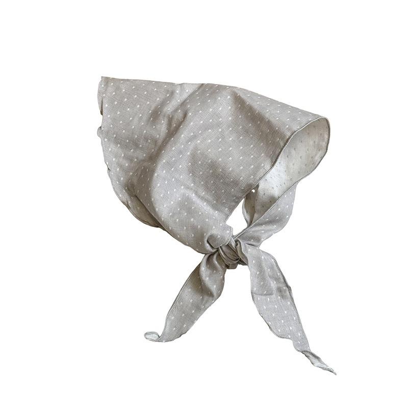Triangle scarf waist multi-functional polka dot silk scarf literary neck scarf scarf double-sided headscarf headband