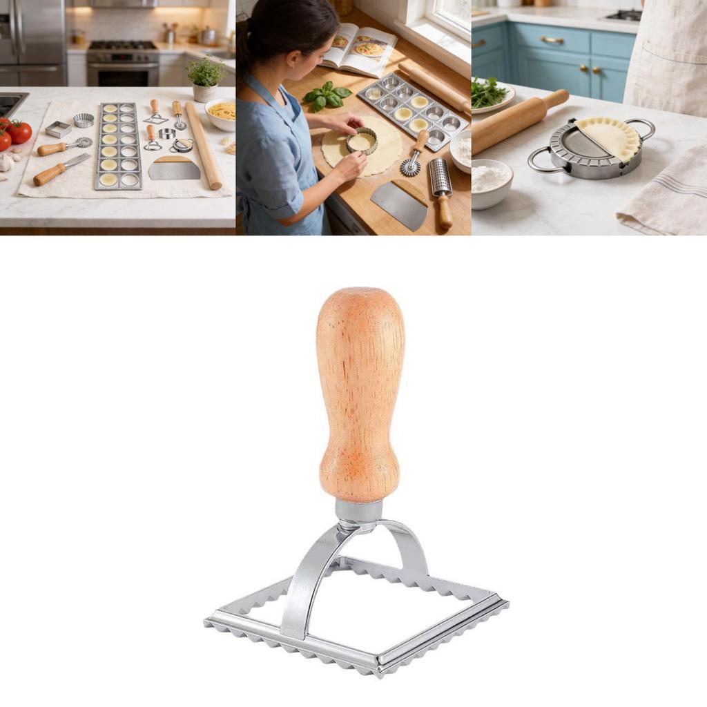 Italian Pasta And Dumpling Making Set With Wooden Tools For Home Kitchen Cooking