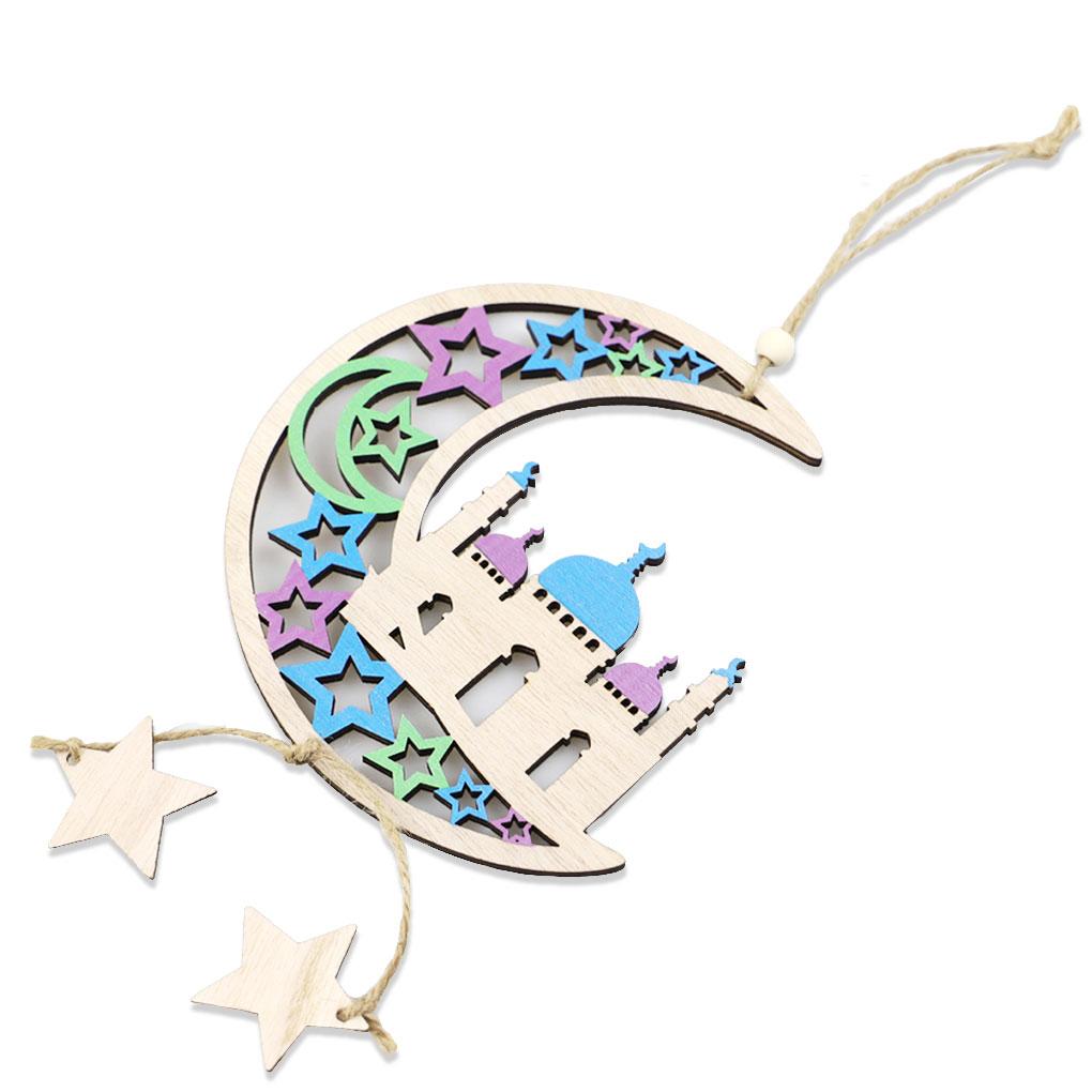 Ramadan Decorations ple Style Hanging Ornaments Party Supplies Exquisite Craft Wall Adorn Home Moon Pendant for Home