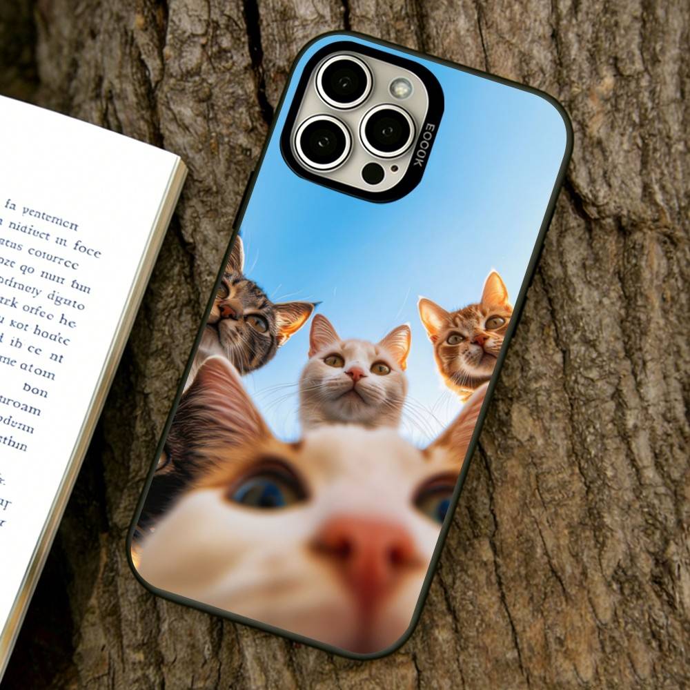 

The Cat Crew Phone Case For iPhone 17,16,15,14,13,12,11 Plus,Pro Max,XS,Colorful Silver Phone case Funda Cover iPhone16ProMax