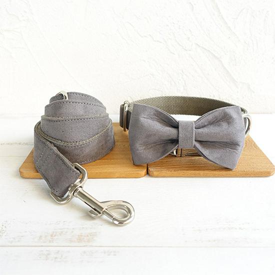 MUTTCO Dog Collar & Bow Tie Leash Set UDC-025 Small