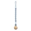 Nordic Baby Silicone Lanyard with Beech Wood Clip - Anti-Drop Teething Pacifier Chain
