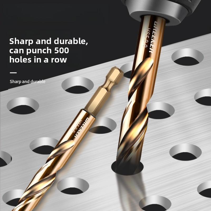 1-13mm Cobalt HSS Twist Drill Bit Straight Shank Hex Carbide Tip for Metal Stainless Steel Iron 304 Drilling