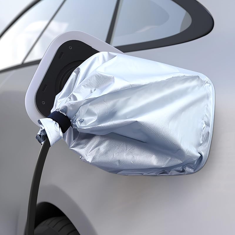 Wuyaoyao EV Charger Plug Port Cover, Waterproof Outdoor Electric Car Charger Plug Cover Rain Sun UV Snow All Weather Protection, Magnetic Adhesion