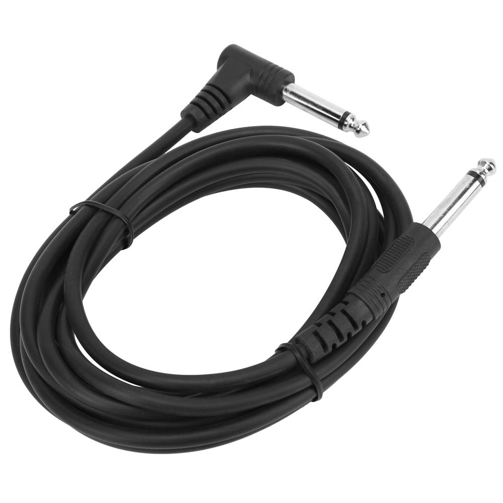 6,35 mm gitarlydkabel rettvinklet kontakt Forsterkerledning 3 meter10 tommers lengde