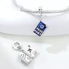 Copper Blue Can Open Passport Beads Original Pendants Bracelet Charm Jewelry Party Diy Trendy Gifts