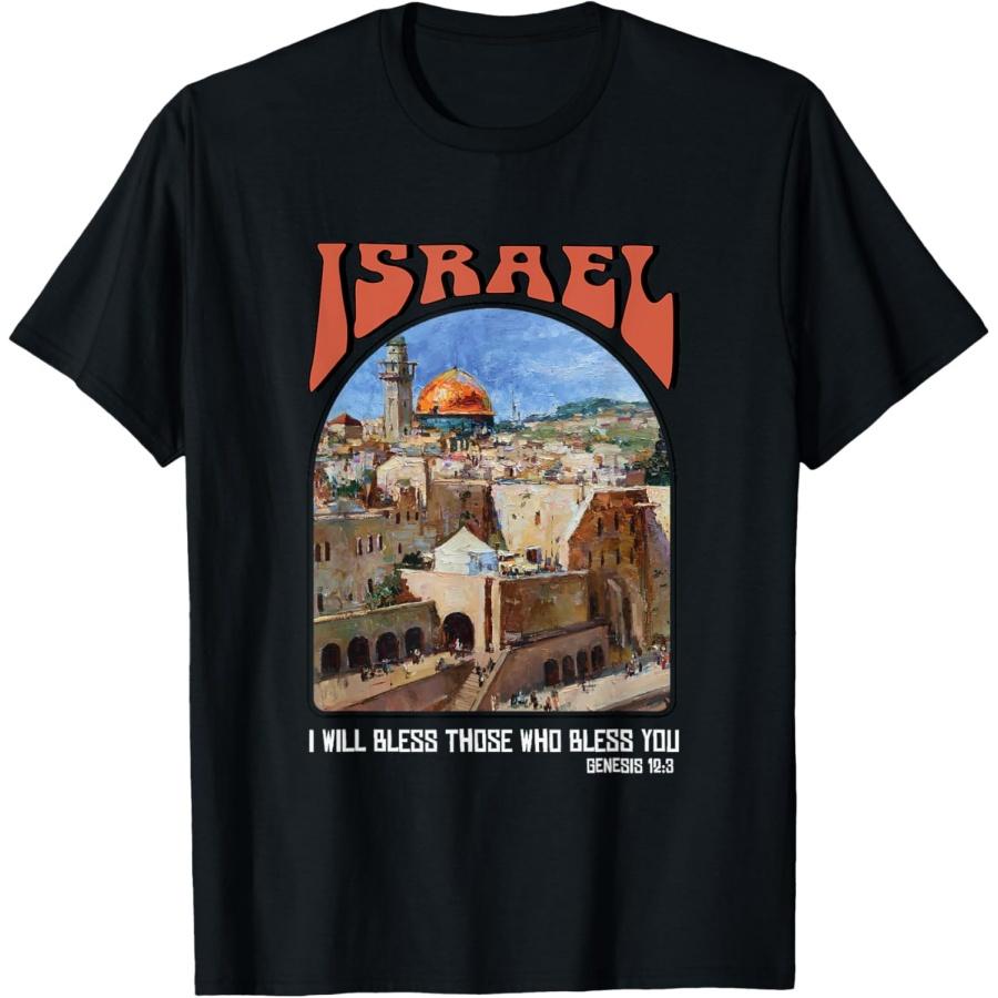 Israel Tee Genesis 12_3 Bible verse Shirt Israel Strong T-Shirt S