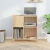 VidaXL Armoire à Disques, Armoire Latérale avec Rangement, Meuble pour Tourne-Disque, Buffet de Salon, Industriel, Chêne 831992