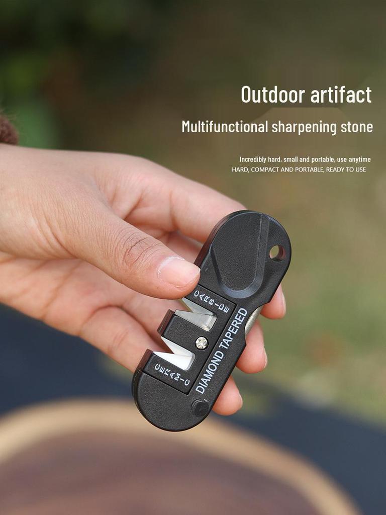 Multifunctional EDC Tungsten Steel Sharpener – Portable Outdoor Sharpening Tool