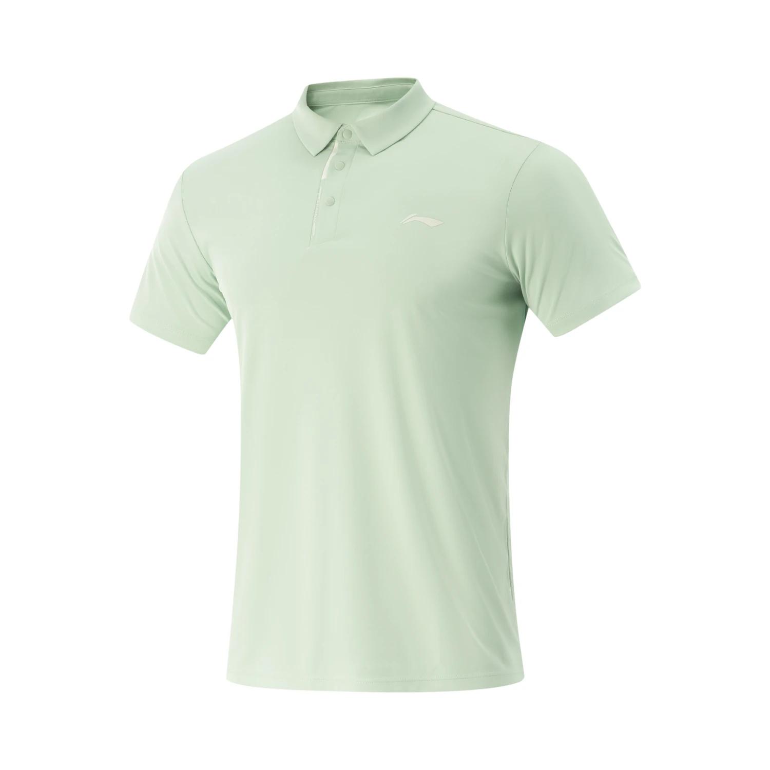 

Li-Ning Soft Quick-Dry Solid Color Versatile Short Sleeve Polo Shirt Men tops APLV543-1 3XL