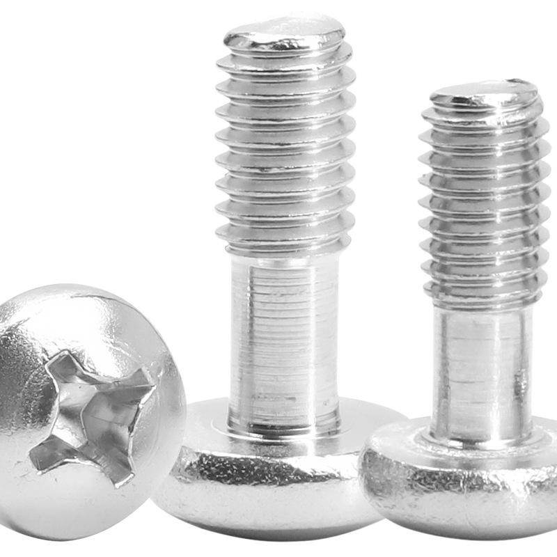 304 Stainless Steel Cross Round Head Loose Screw, Pan Head, Half Tooth, M3/M4/M5/M6.