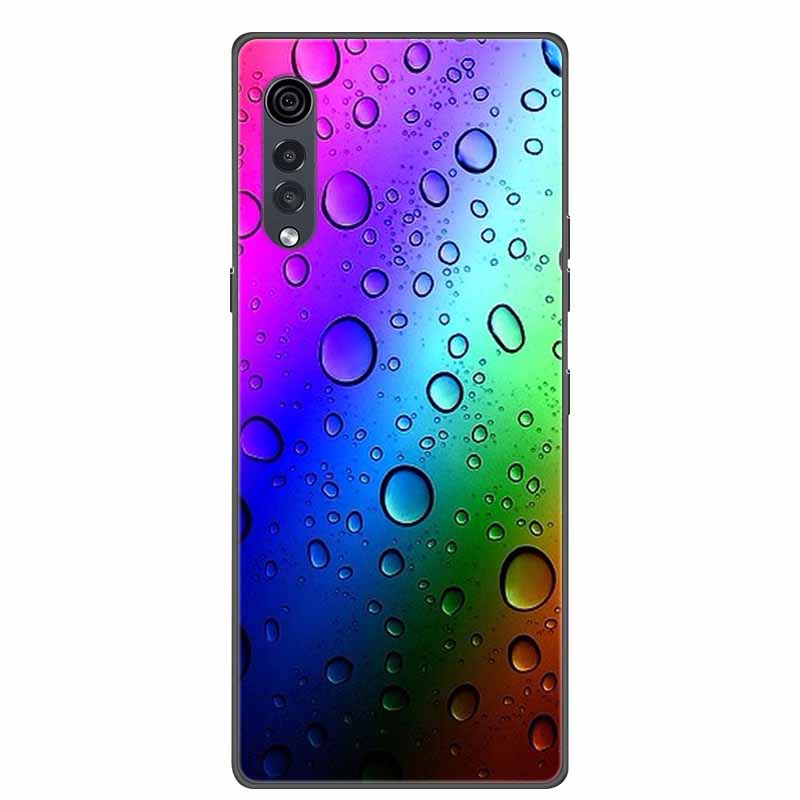 For LG Velvet Luxury Phone Case Black Soft Silicone TPU Back Cover for LGVelvet 5G Funda LMG910EMW Protector Capa Cartoon Coque