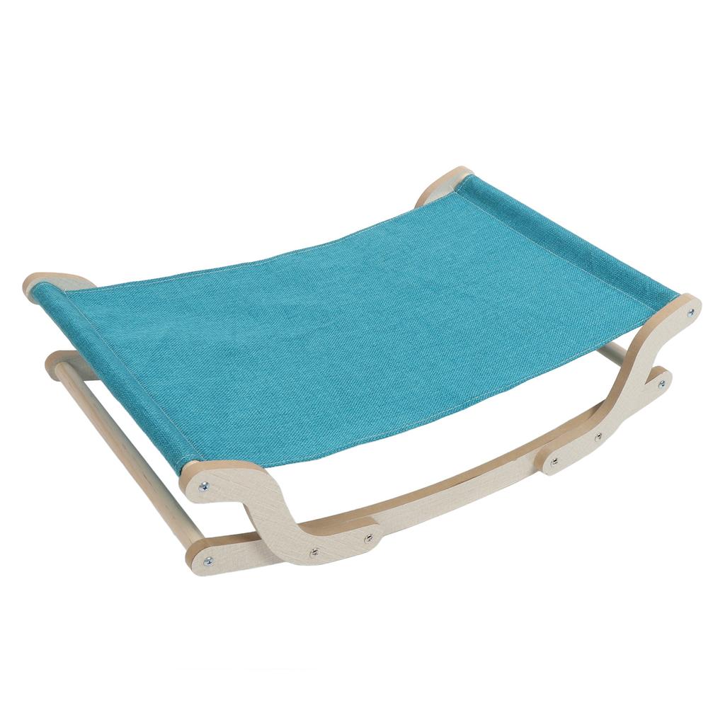 Elevated Cat Hammock Breathable Easy Assembly Washable Wooden Cat Swing Bed for Indoor