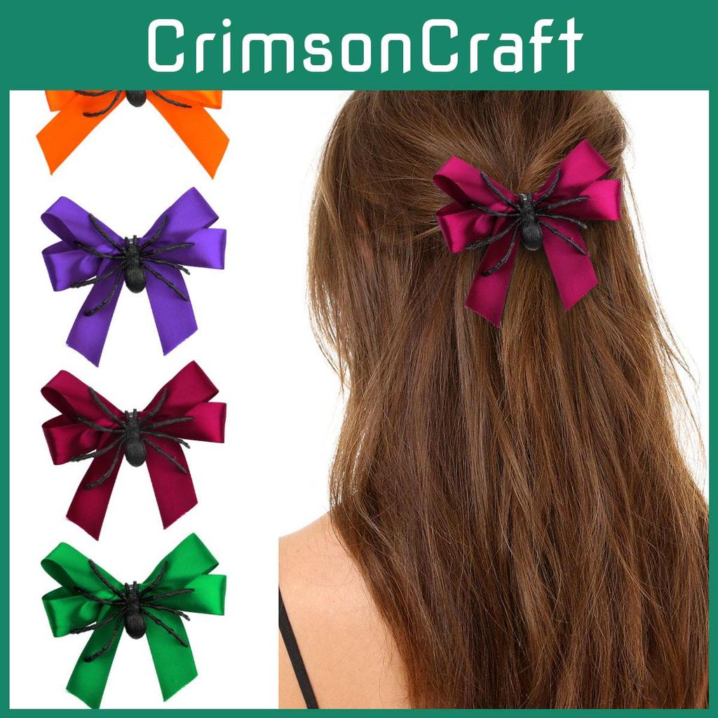 Hair Bow Spider Clip For Cosplay Halloween Parties Headwear Stage Performance