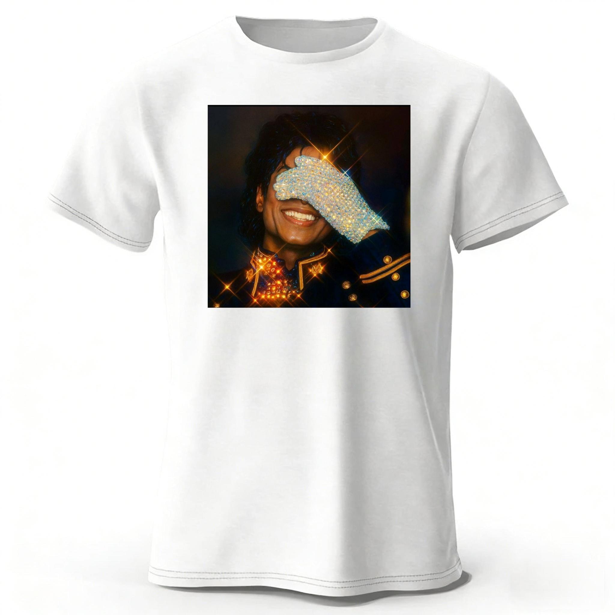 

Music Superstar Michael Commemorative Pure Cotton Tshirt Menwomen Fashion Trend Loose Plus Size Running Fitness Tshirt 4XL