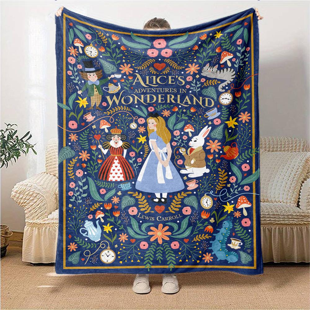Alice'S Fantasy Journey Blanket Soft Throw Blanket For Home Bedroom Bed Sofa Travel Office Solid Christmas Blanket