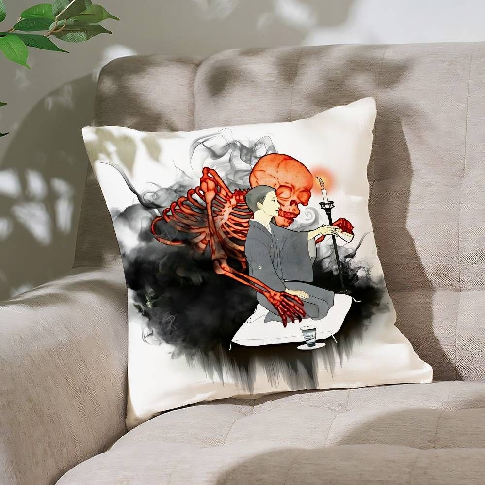 

S-Shouwa G-Genroku Rakugo Shinju Наволочка Подушка Чехол Мягкий Милый Наволочка для Декоративной Подушки Для Автомобиля Дивана Наволочка Полиэстер С Молнией 16x16Inch