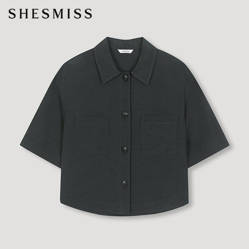

She S miSS Укороченная куртка из льняной смеси с короткими рукавами Swwjkn22110 Dg dark gray/55