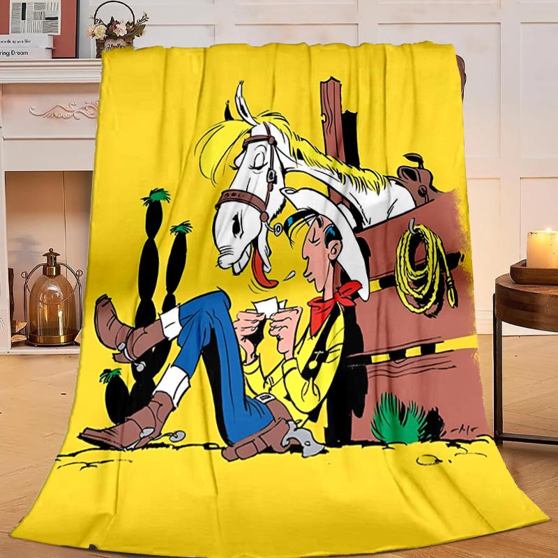 Luke Wild West Blanket Flannel Throw for Sofa, Travel, Camping, Livingroom, Office, Chair and Bed Soft and Warm Holiday gifts