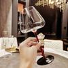 Pink High-end Red Wine Glass, Household Light Luxury Ins-style Wine Glasses, Champagne Glassware, Diagonal Crystal High Barware