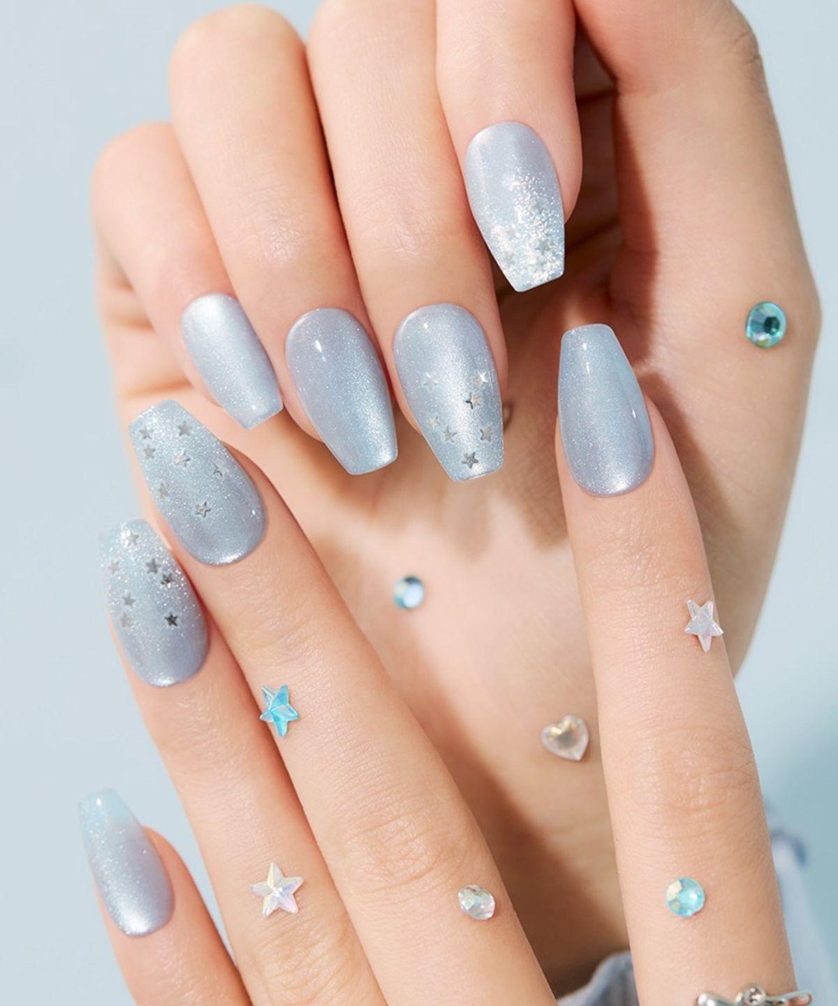 Dashing Diva Magic Press Stella Marine (Coffin) Nail Tips