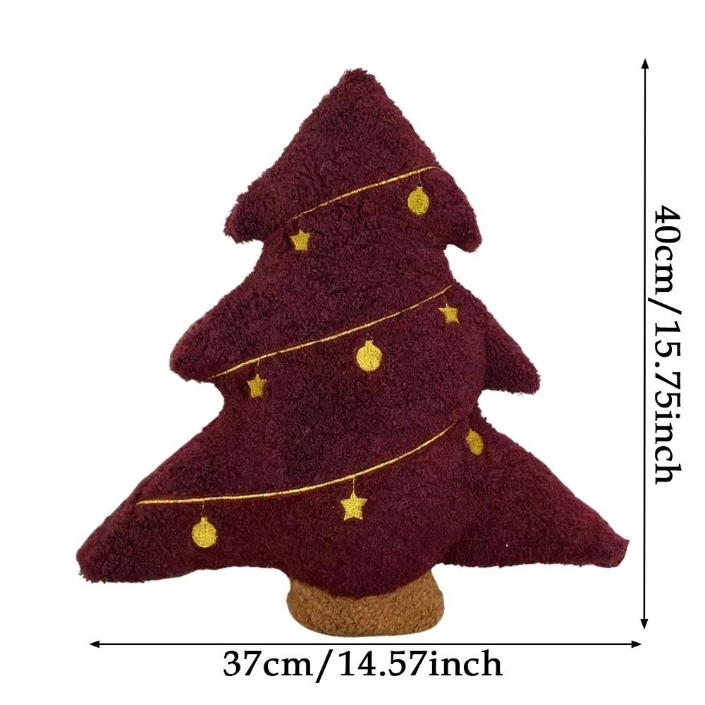 Soft Christmas Tree Pillow 40cm Festive Decor Pillow New Plush Cushion Christmas