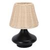 Rattan Nachttischlampe Vintage   Bambusoideae Gewebte Beistelltischlampe für Schlafzimmer Wohnzimmer