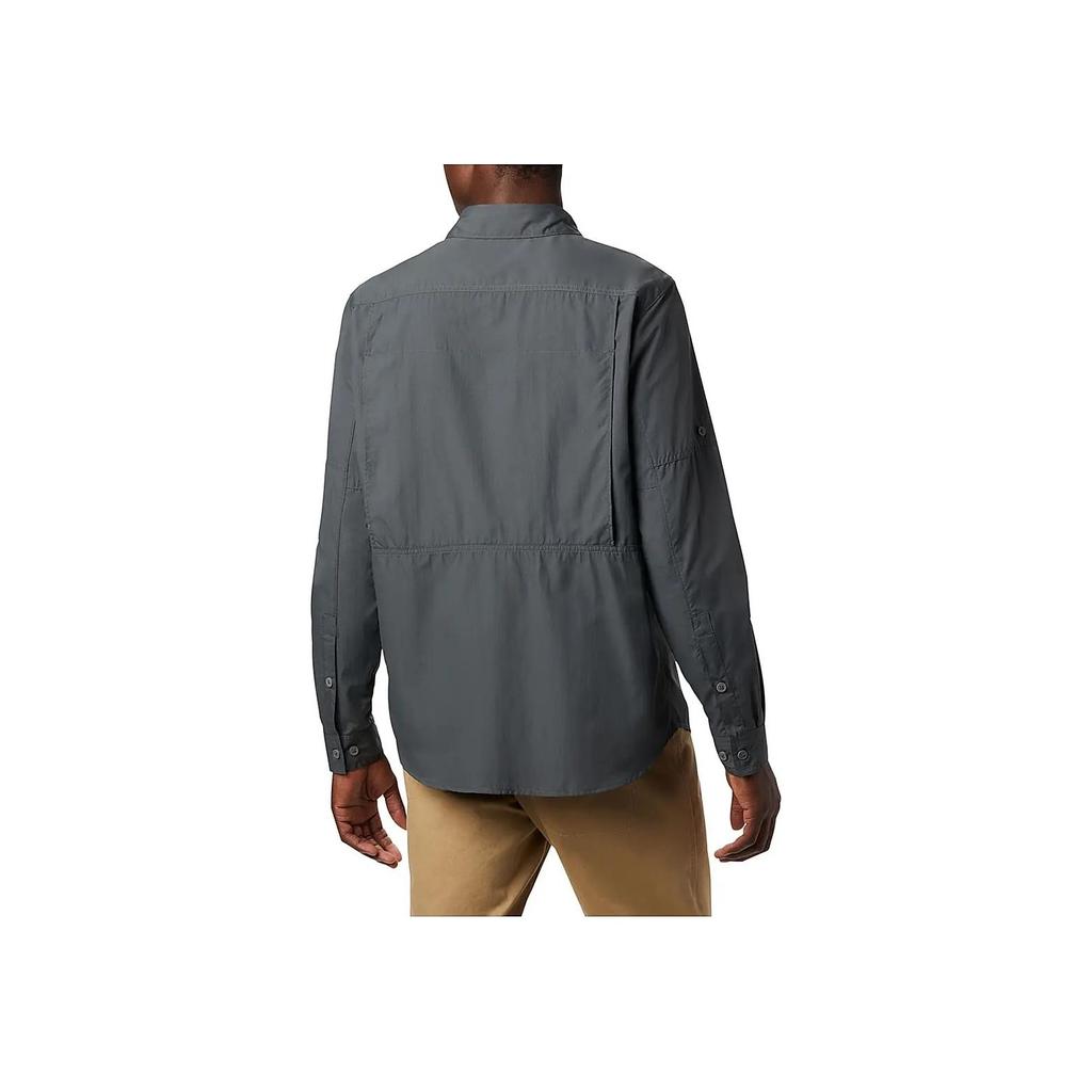 Columbia Solid Color Sun Protection Quick-Dry Long Sleeve Shirt Men shirts Dark-Gray AE0651-028