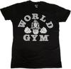W110 World Gym Acid Wash Bodybuilding T Shirt Gorilla Logo