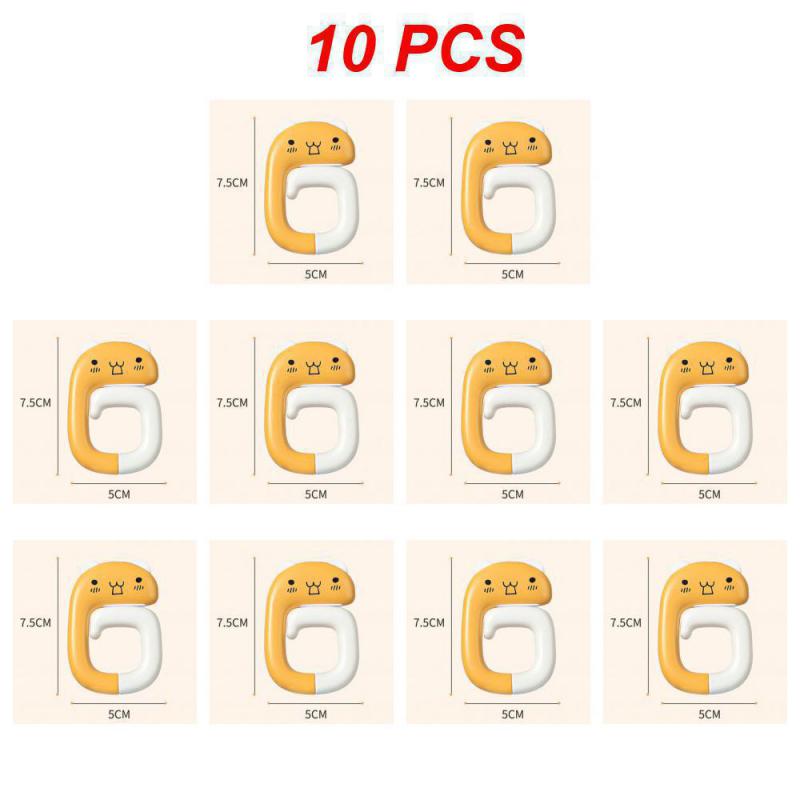 1~10PCS Portable Travel Plastic Bag Cute Hook Table Holder Hooks Bag Purse Hanger Handbag Hook Purse Home Organizer