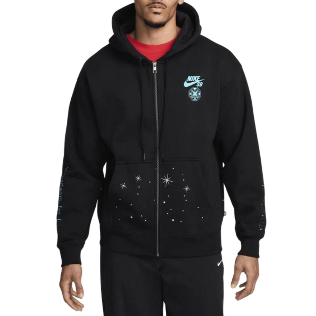 Zip Up Hooded Sweatshirt Greenwood L/S Max90 Nike SB x Di'Orr Black