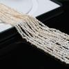 1String, Boho White Natural Freshwater Pearls, Handmade Irregular Pearl Beads for Jewelry Making DIY Necklaces Crafts (Beads 3-4mm, Length 36cm)