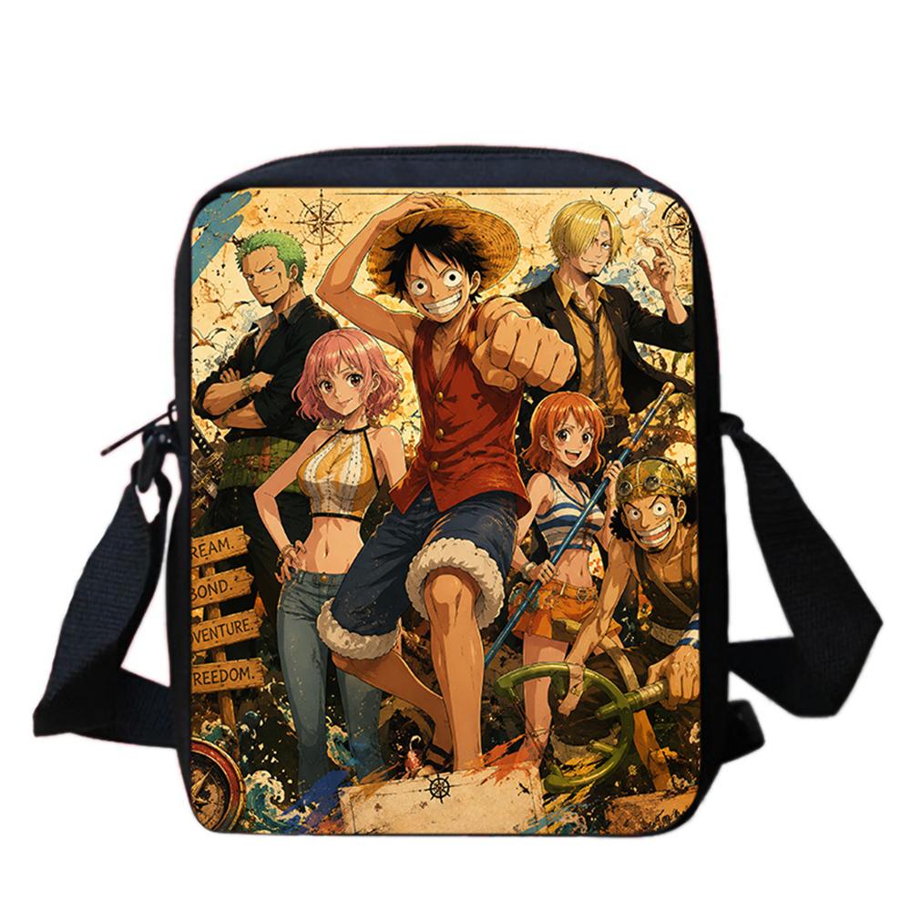 One Piece Cartoon Mini Ita Crossbody Bag Lightweight Durable Adjustable Strap Ideal Gifts For Boys Girls Kids Casual Daily Trip