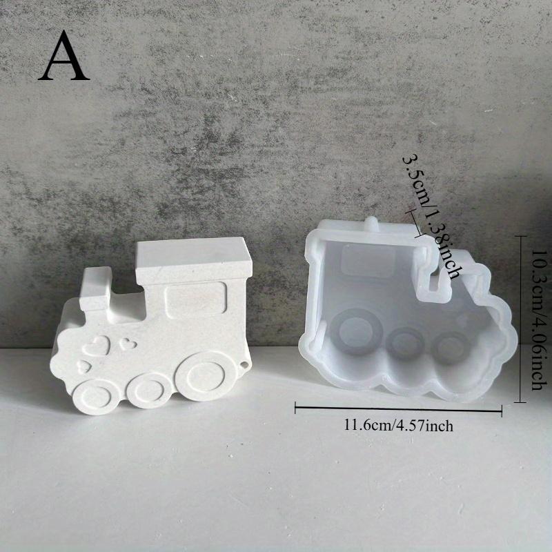 Locomotive Train Silicone Mold | Candle Holder & Gypsum Casting Kit | Reusable & Heat-Resistant for DIY Crafts