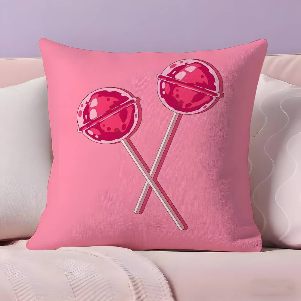 sweet pink candy Pillow Case  Ultra Soft Skin Friendly Fabric Cloud Like Comfort & Concealed Zipper