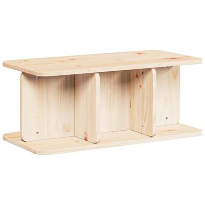 Natural Coffee Table 80 X 39.5 X 33.5 Cm Solid Pine Wood