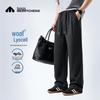 Men's Wool-Blend Thermal Straight-Leg Casual Trousers