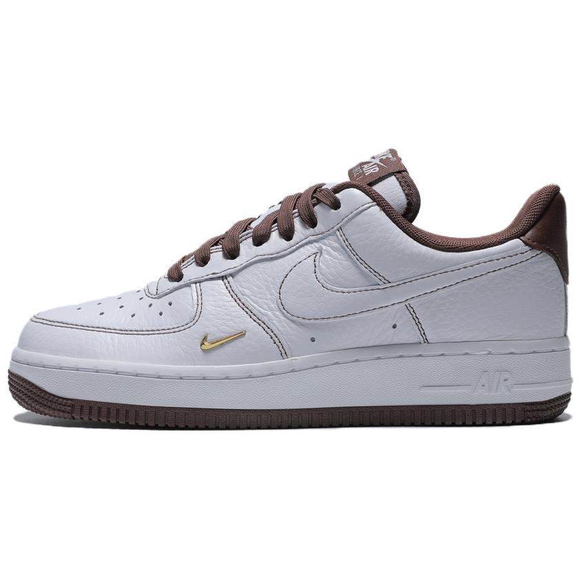 Nike Air Force 1 Skateboard Shoes Women's White Gold Brown IX5020-121