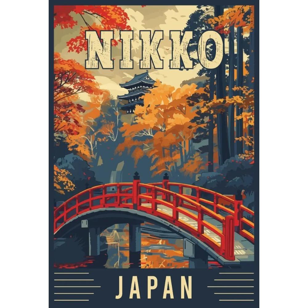 Vintage Japan Travel Poster Print For Office Living Room Home Decor Fuji Mountain Tokyo Osaka Landscape Canvas Painting Wall Art