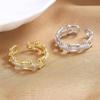 Elegant Zirconia Chain Link Ring for Women – Versatile, High-End Fashion Style