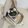 Solid color soft and lightweight pure fabric nylon backpack casual commuting light waterproof Oxford cloth backpack schoolbag women