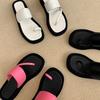 Women's outer cover toe cool slippers 2025 summer Internet celebrity new Korean version muffin platform fashion versatile beach shoes