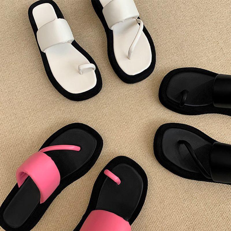 Women's outer cover toe cool slippers 2025 summer Internet celebrity new Korean version muffin platform fashion versatile beach shoes