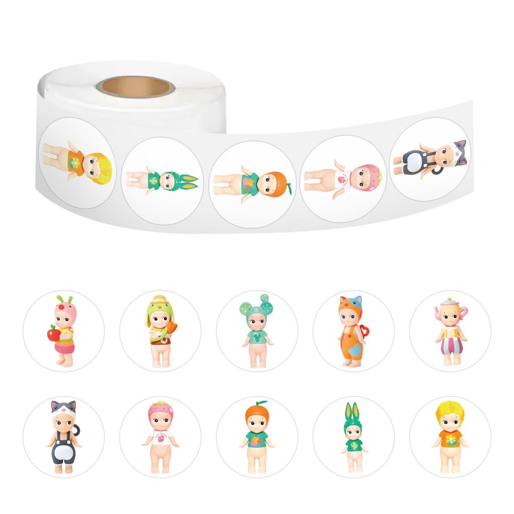 500 Stickers/roll Cartoon Sonnyangle Roll Stickers Kindergarten Reward Color Stickers Creative Hand Tent Tape