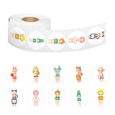 500 Stickers/roll Cartoon Sonnyangle Roll Stickers Kindergarten Reward Color Stickers Creative Hand Tent Tape