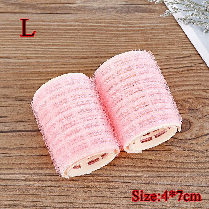 2Pcs/Set No Heat Hair Curlers Self Grip Hair Roller Heatless Lazy Bangs Curler ~