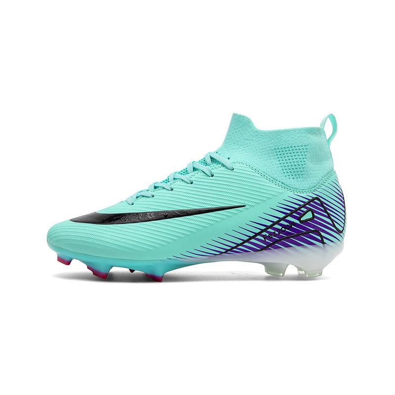 Hot-selling high-top adult men's and women's long nails broken nails football shoes outdoor professional student competition training shoes non-slip
