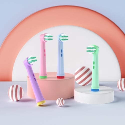 Ofashu Replacement Brushes for Braun Oral-B Electric Toothbrushes, Soft and Compatible, for Kids, Plaque Removal, Sumizumi Clean Kids, Oral-B Replacem